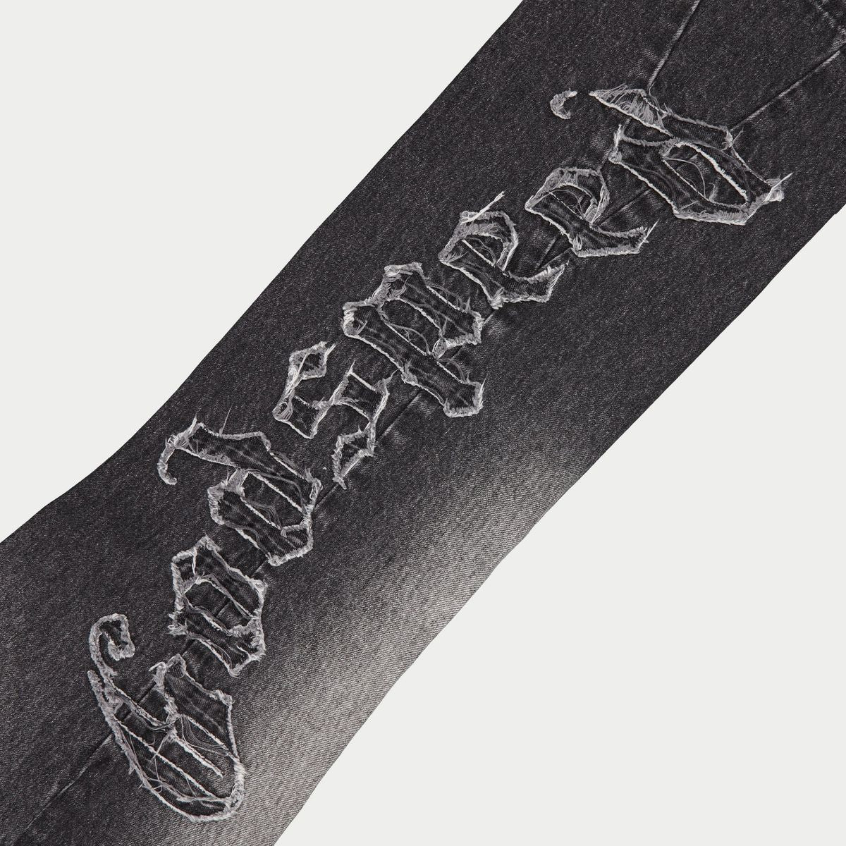 Godspeed OG Logo Flared Denim Stitched Grey Wash BOOM