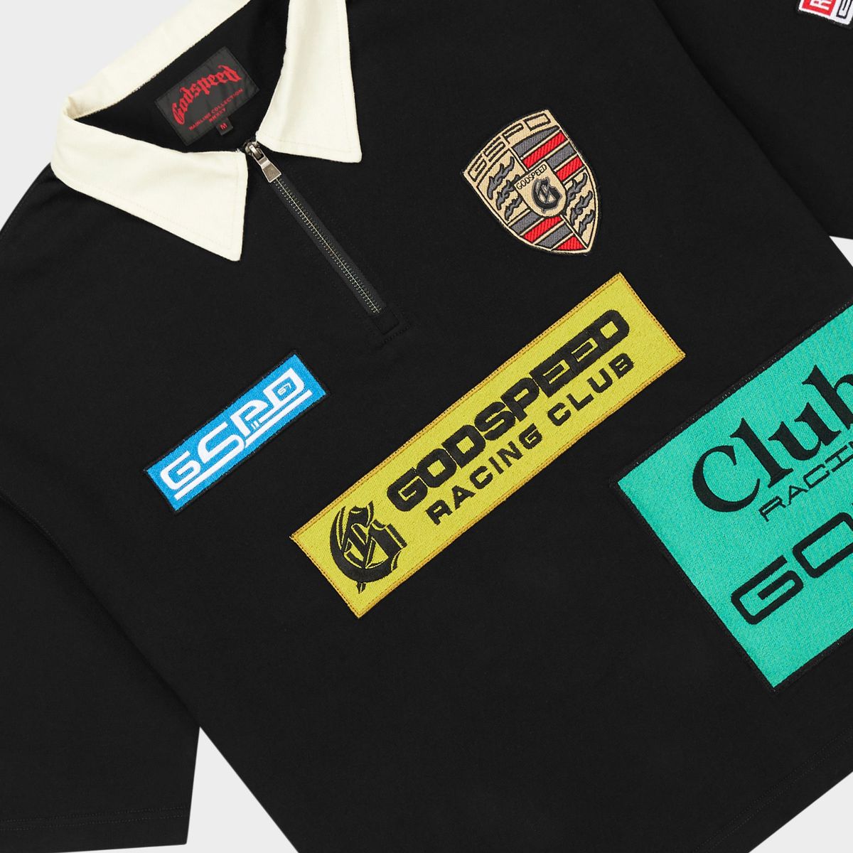 Godspeed Grc Quarter Zip Short Sleeve Polo (Black)