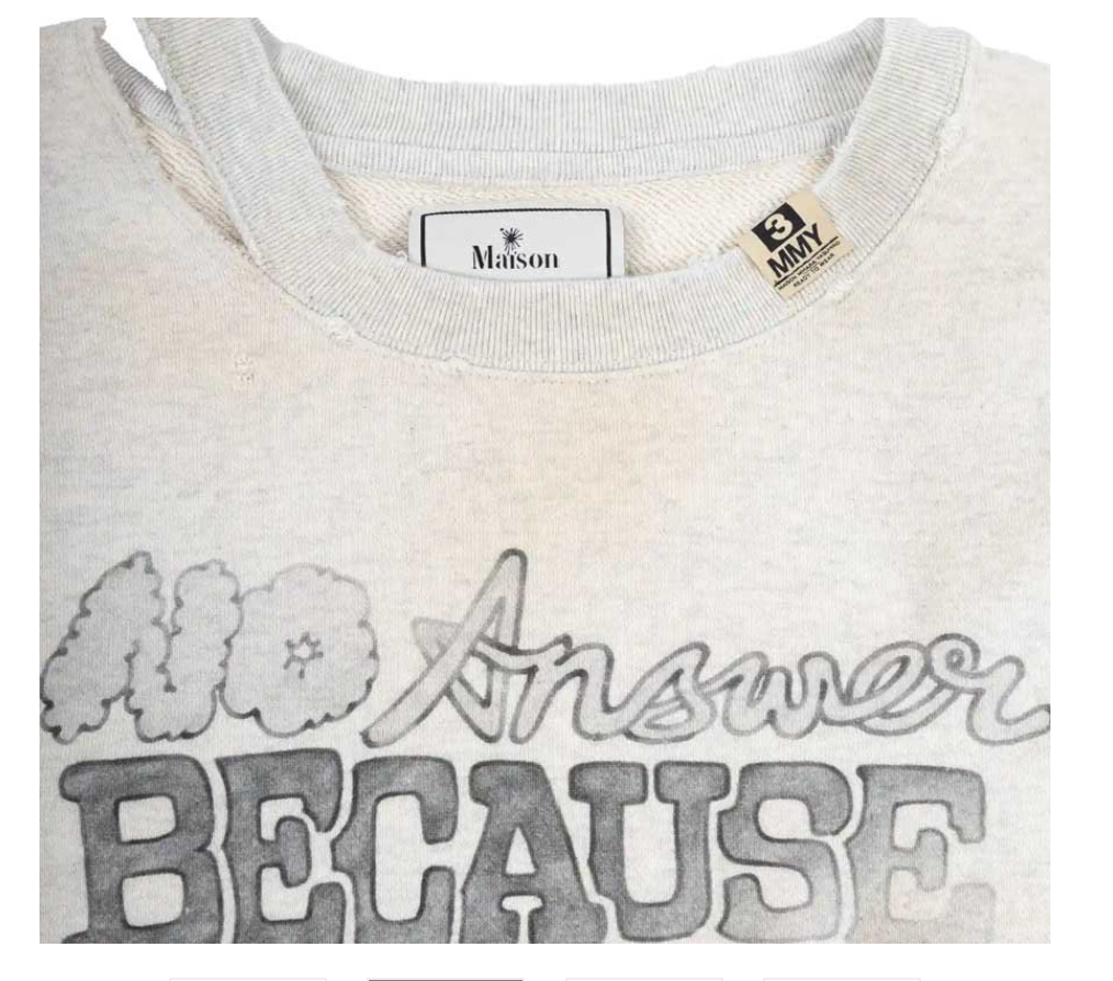 Maison Mihara Yasuhiro Pullover White