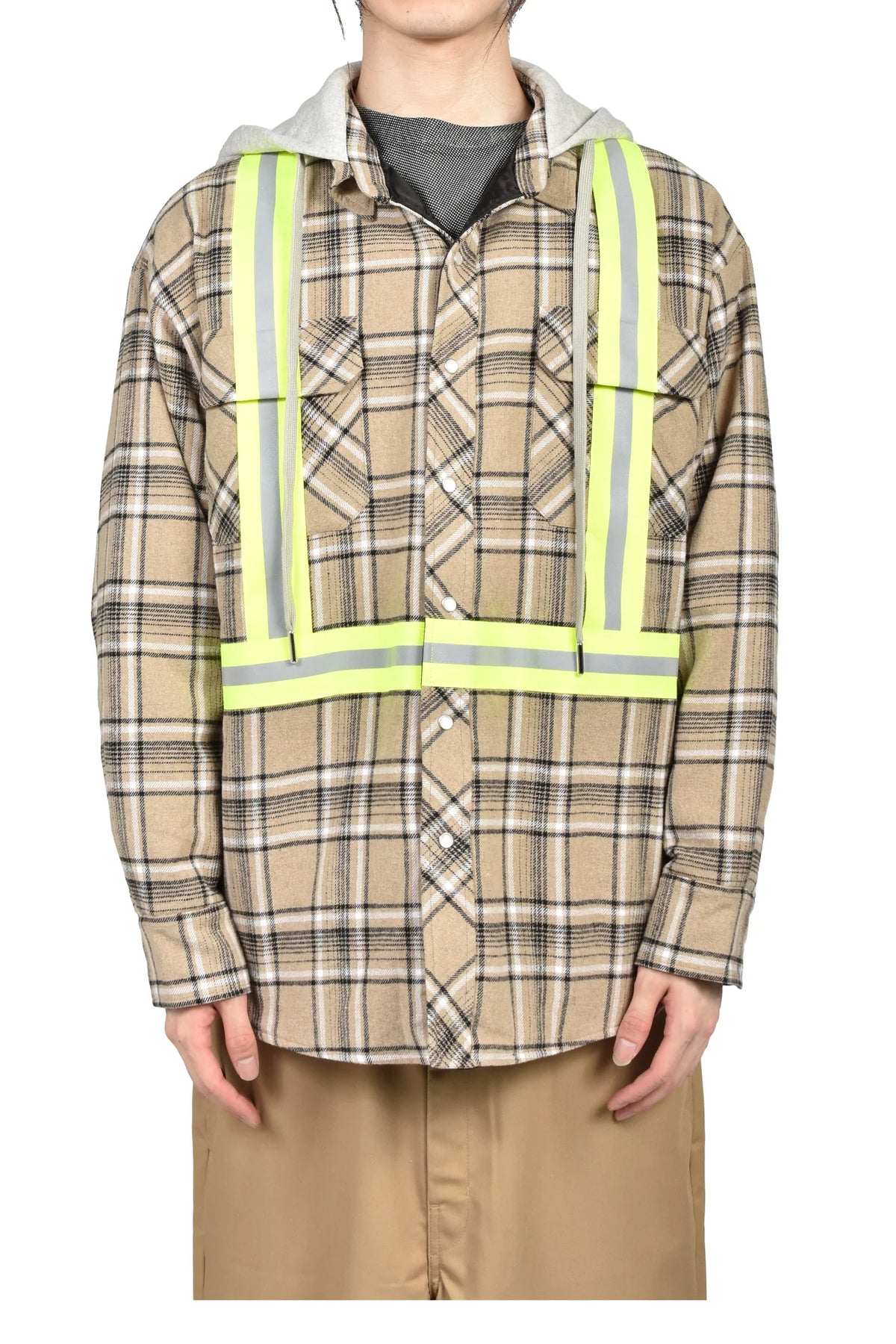 AWGE Workwear Jacket 1 – Brązowa Kurtka Robocza w Kratę