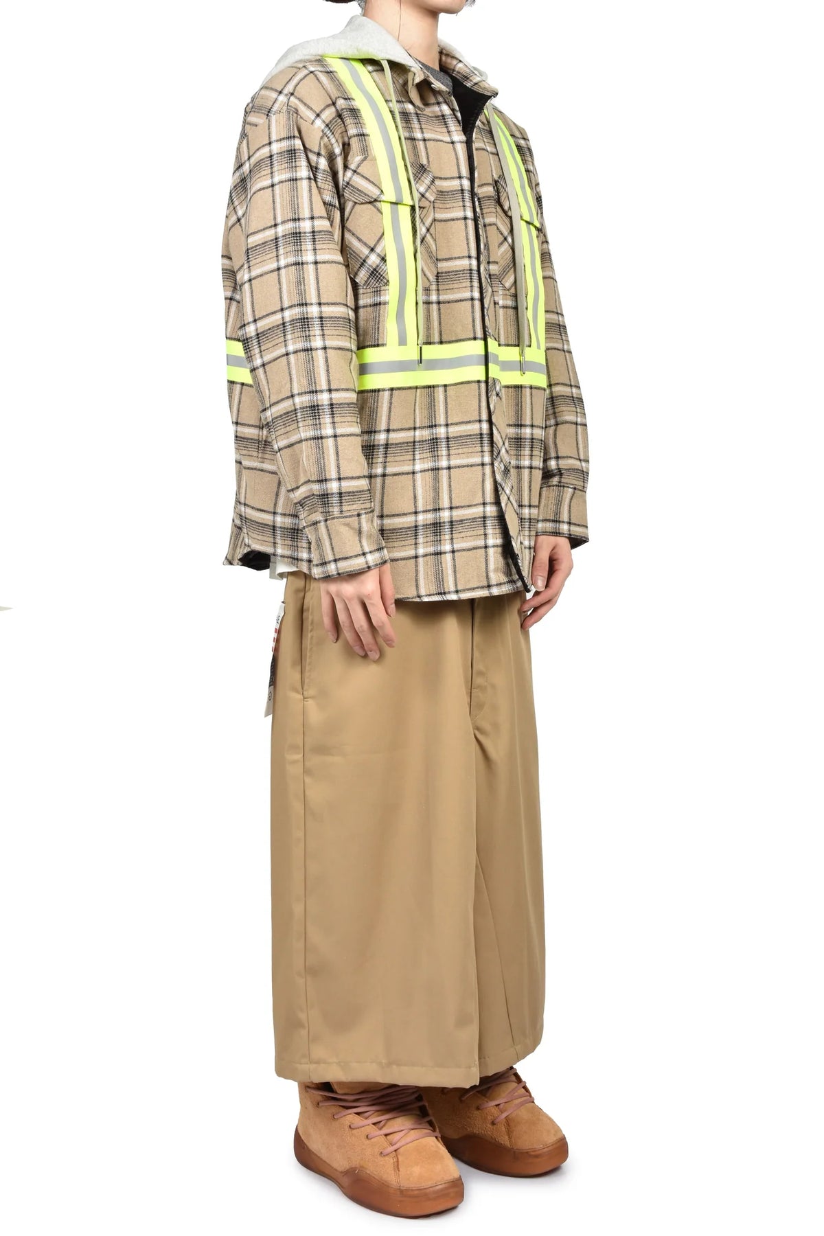 AWGE Workwear Jacket 1 – Brązowa Kurtka Robocza w Kratę