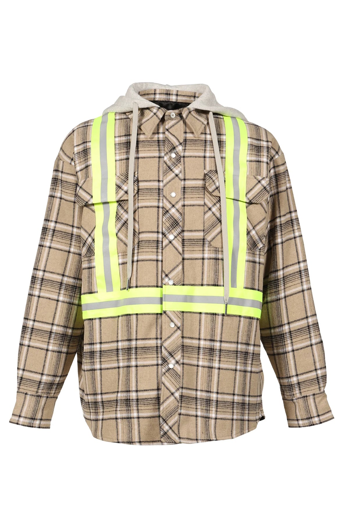 AWGE Workwear Jacket 1 – Brązowa Kurtka Robocza w Kratę