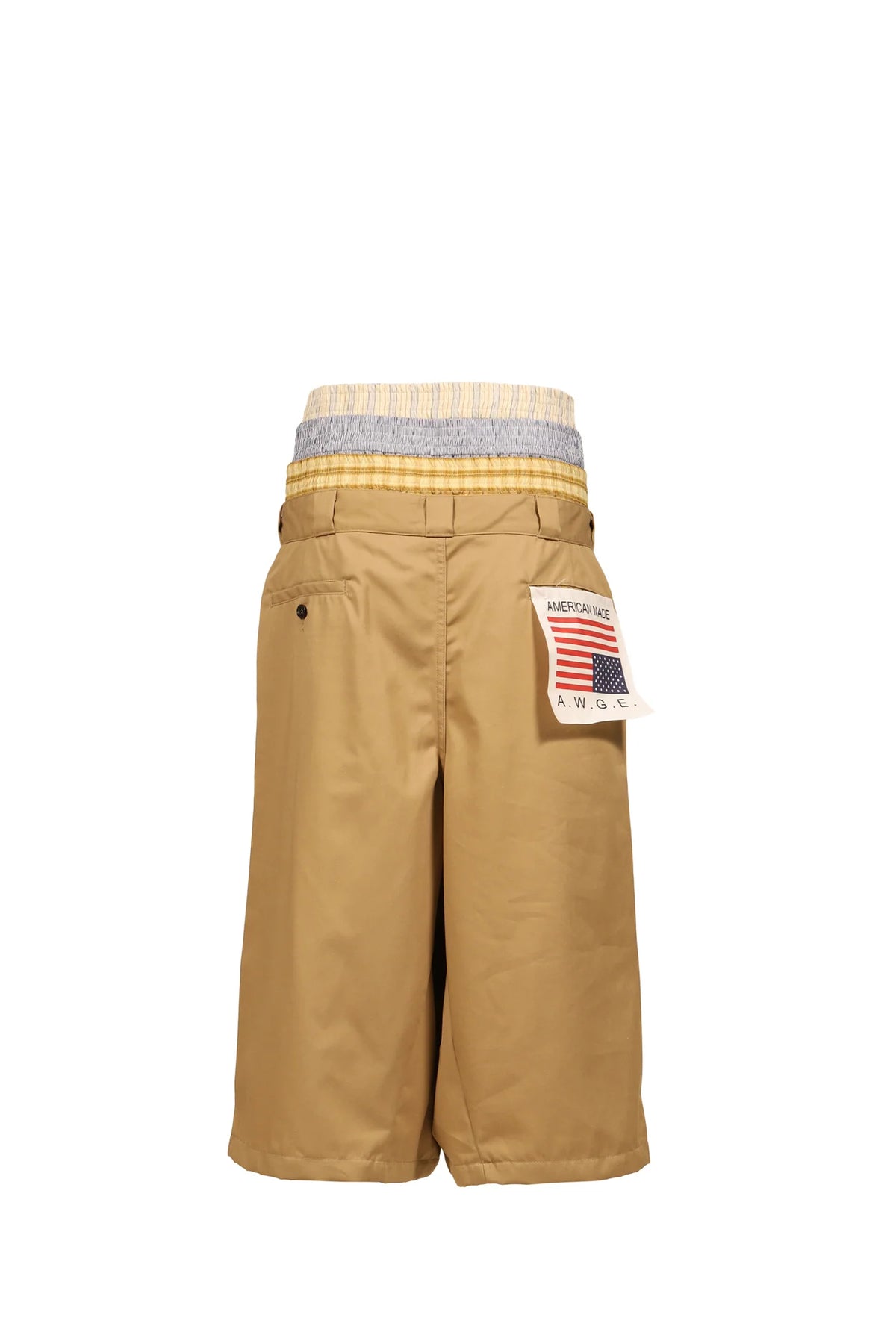AWGE Stacked Bermudas – Beżowe Szorty Warstwowe