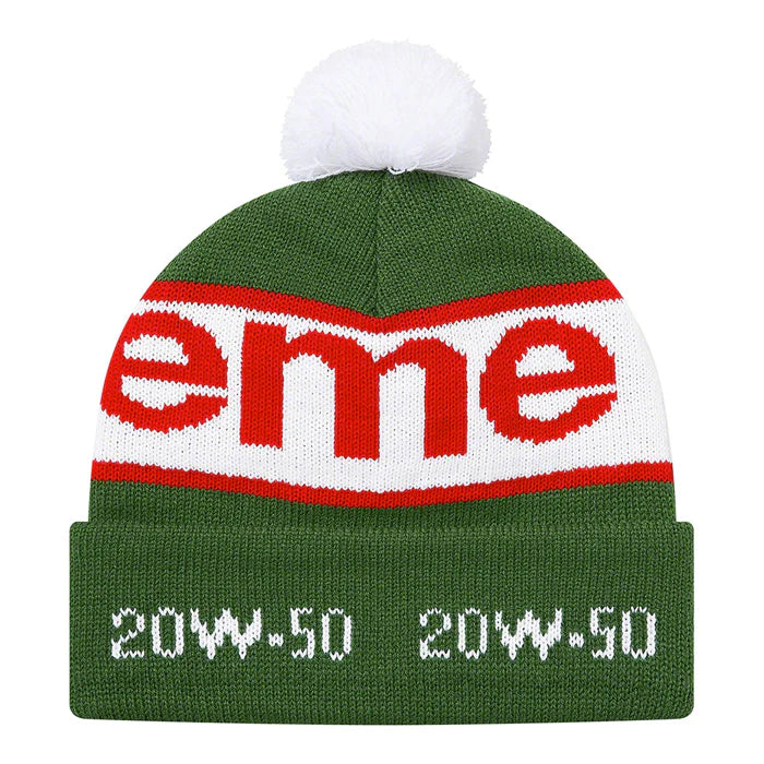 Supreme Garage Beanie Cap Hat Green Red FW20