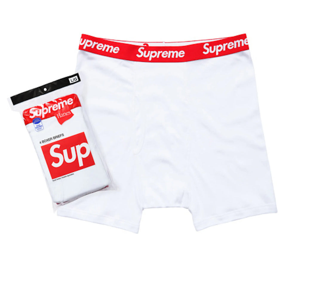Supreme Hanes Boxer Briefs White (1 Pc)