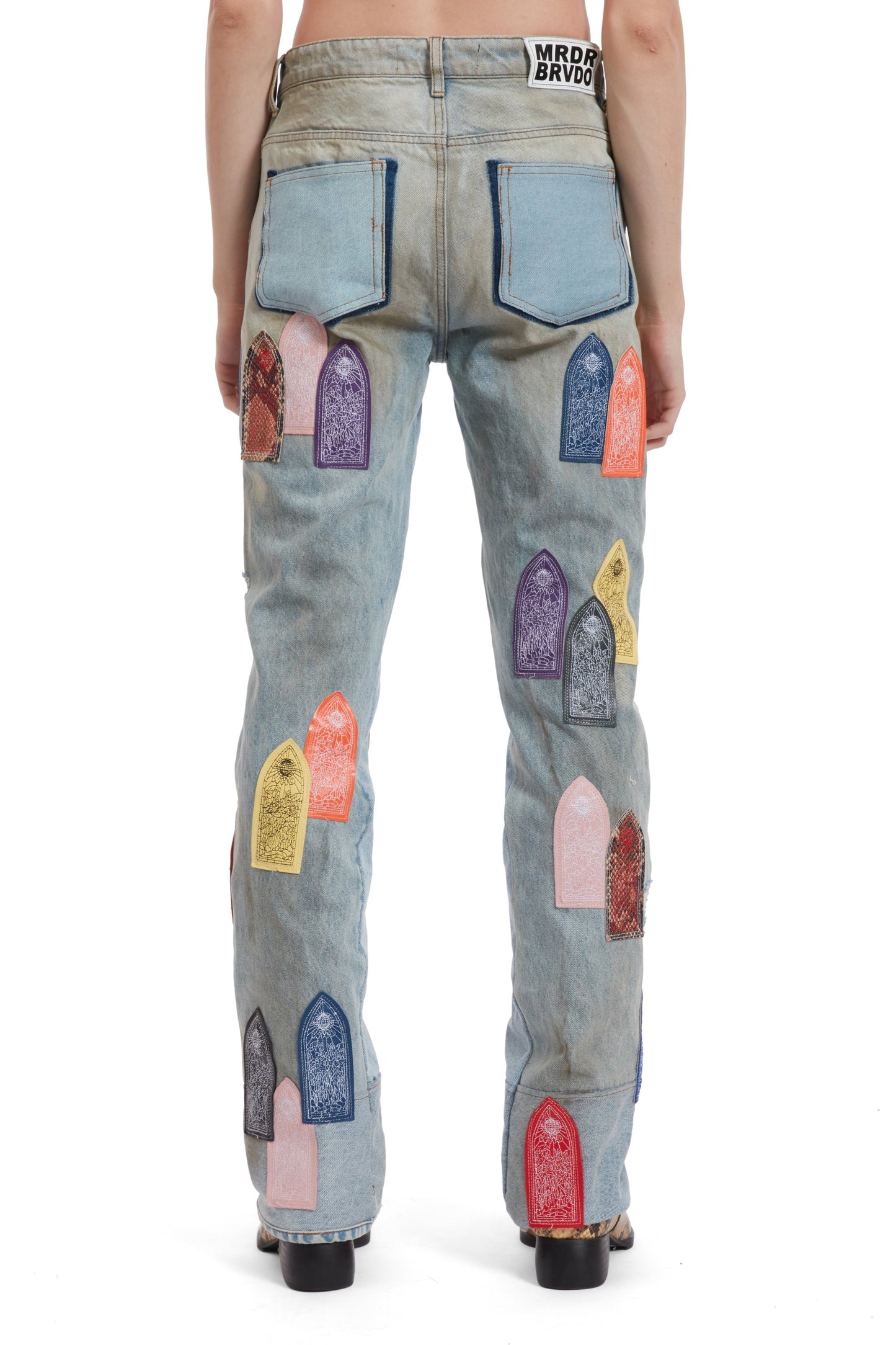Who Decides War Patch Arched Repaired Distressed Denim Multi