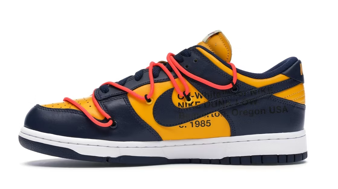 Nike Dunk Low Off-White University Gold Midnight Navy - HIGHKIOSK