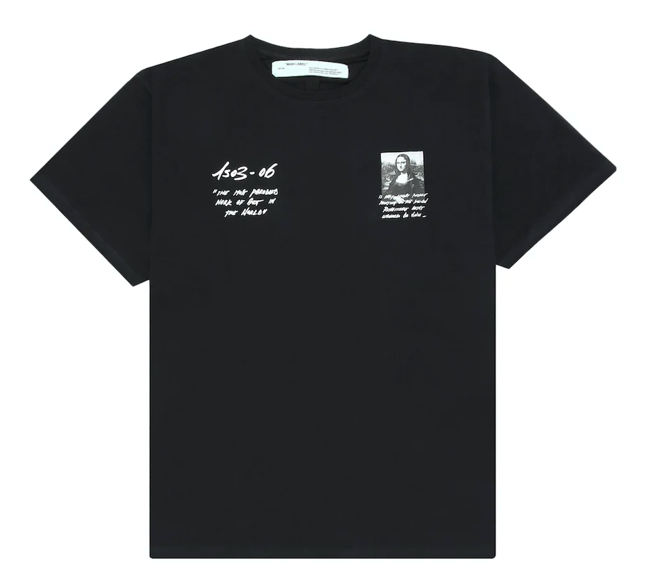 Off white mona lisa t shirt hot sale
