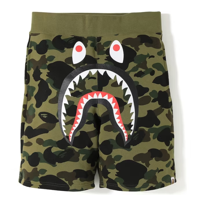 Bape shark camo shorts hotsell