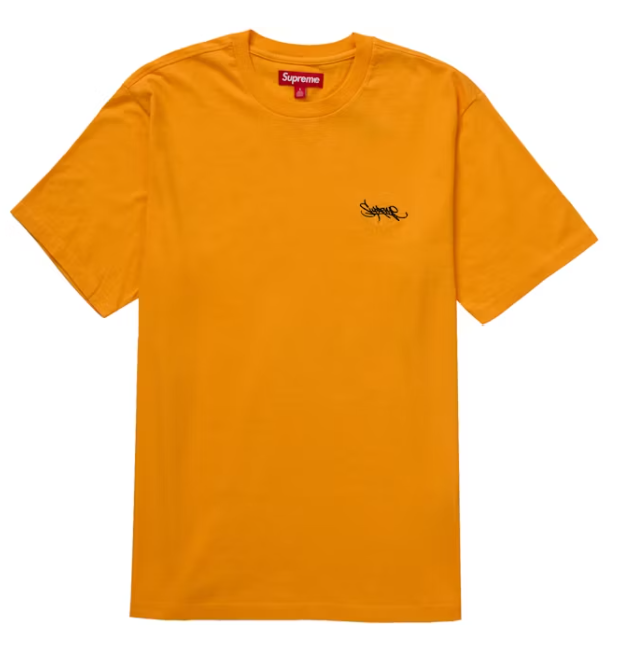 Supreme orange shirt on sale