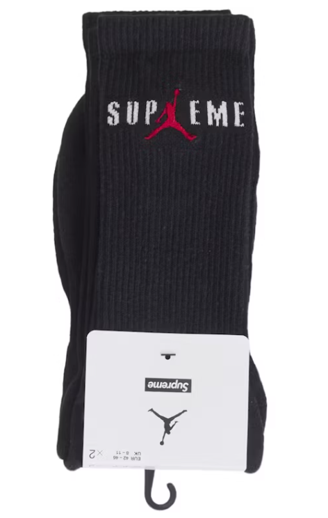 Supreme Jordan Crew Socks Black (1PCS) – HIGHKIOSK1