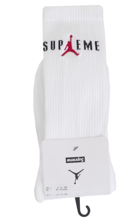 Supreme Jordan Crew Socks White (1PCS) – HIGHKIOSK