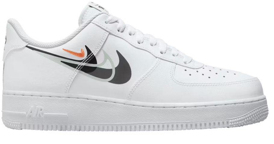Nike Air Force 1 Low 07 Multi Swoosh White Black HIGHKIOSK