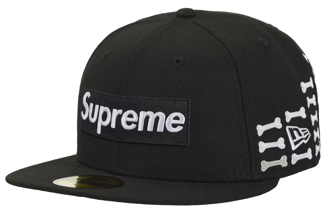 Supreme Bones Box Logo New Era 59Fifty Fitted Cap BLACK