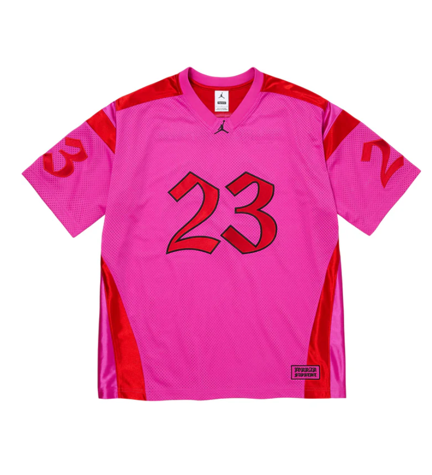 Supreme x Jordan Warm Up Jersey Pink – HIGHKIOSK Supreme x Jordan Warm Up Jersey Pink – HIGHKIOSK