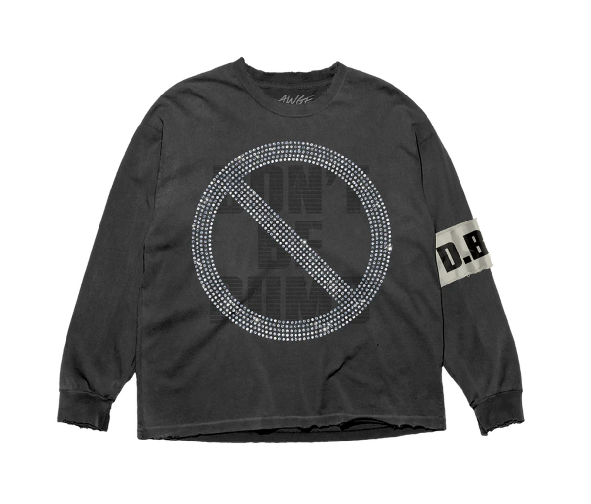 AWGE Don't Be Dumb Tour Rhinestone Flag Long Sleeve