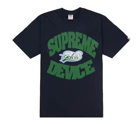 Supreme x GOODENOUGH Device Tee Navy – HIGHKIOSK Supreme x GOODENOUGH Device Tee Navy – HIGHKIOSK