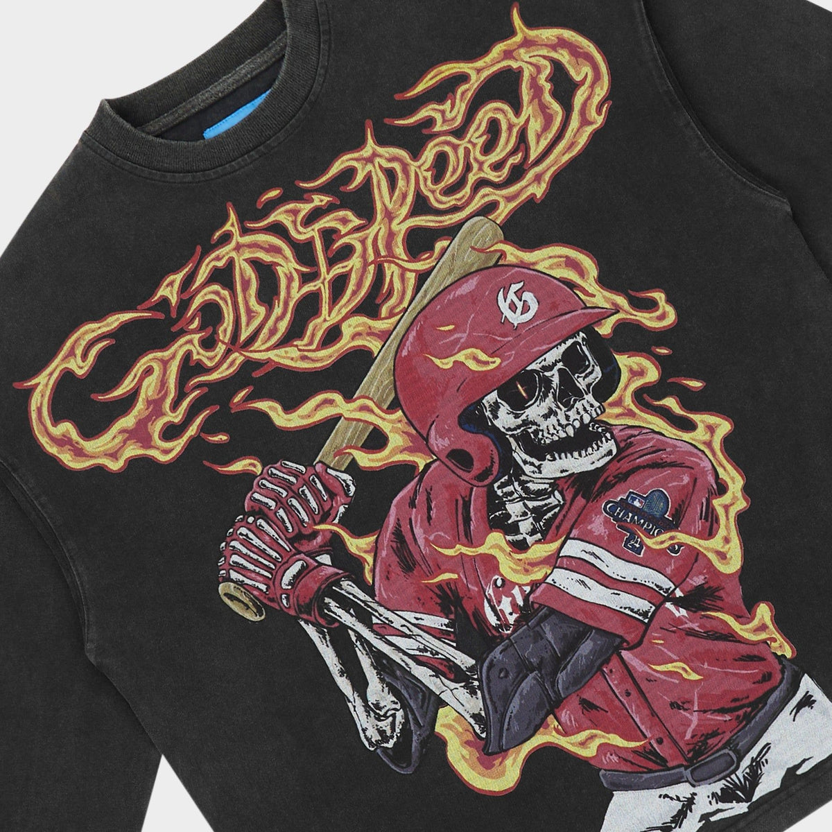 Godspeed Slugger LS T-shirt NG – Koszulka z Długim Rękawem Sprana Czerń