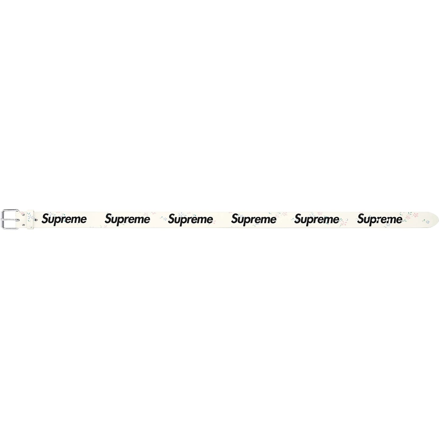 Supreme Repeat Leather Belt Floral