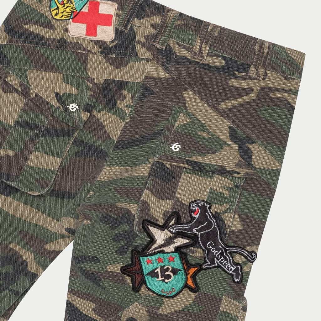 Godspeed Patchwork Flared Cargo Pants