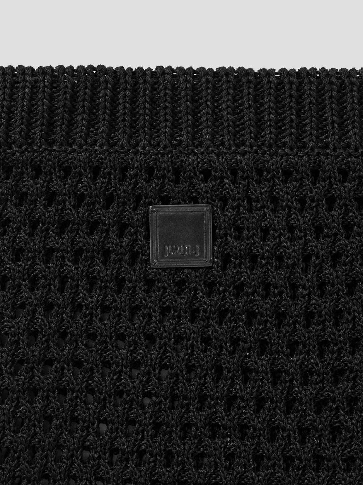 Juun.J Curly Knit Bag Black