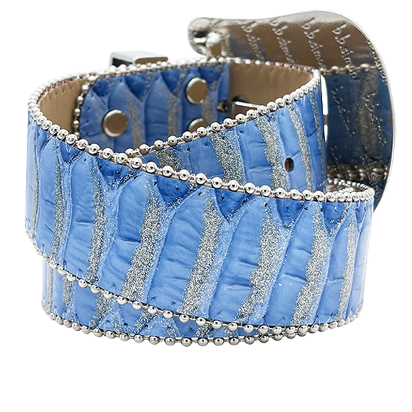 B.B. Simon Belt Classic Aqua Fish Scale