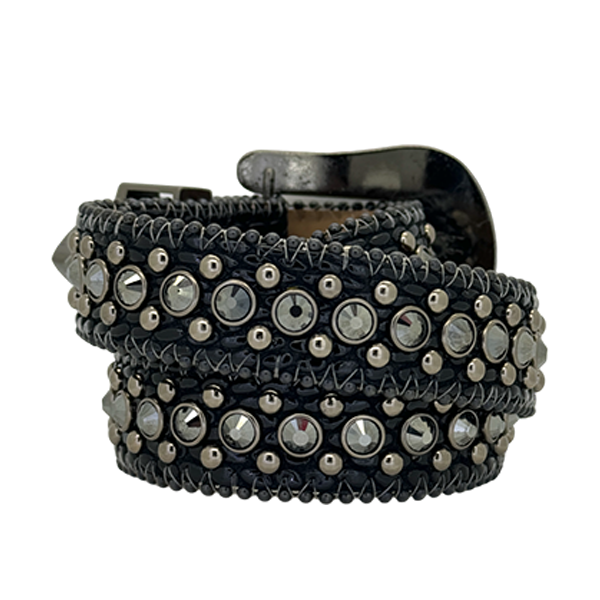 B.B. Simon Belt The Skinny Kish Black Jet Hem