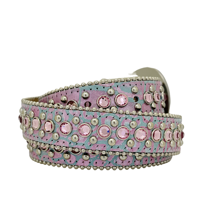 B.B. Simon Belt The Skinny Kish Grey Pink