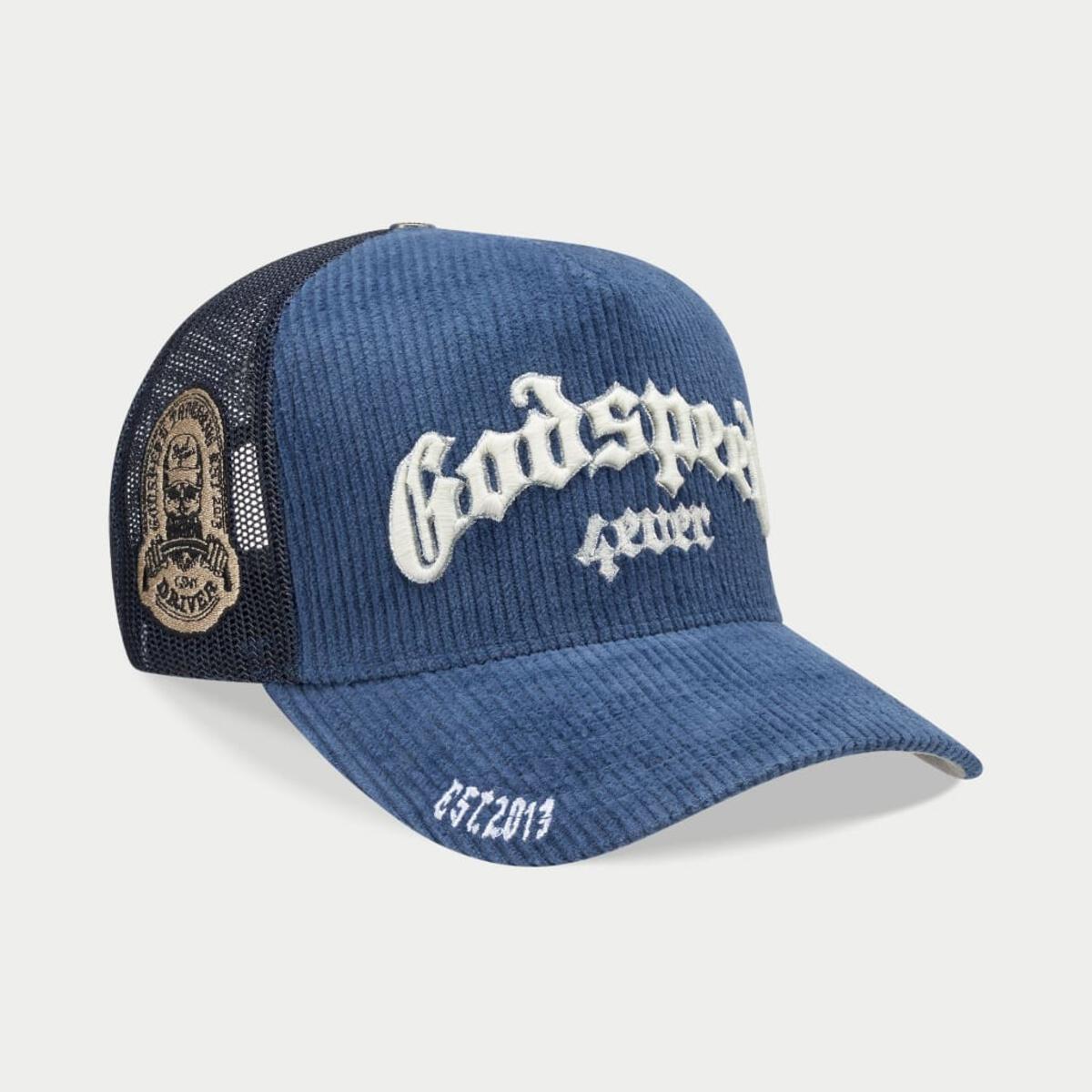 Godspeed GS FOREVER TRUCKER HAT Saphire Corduroy