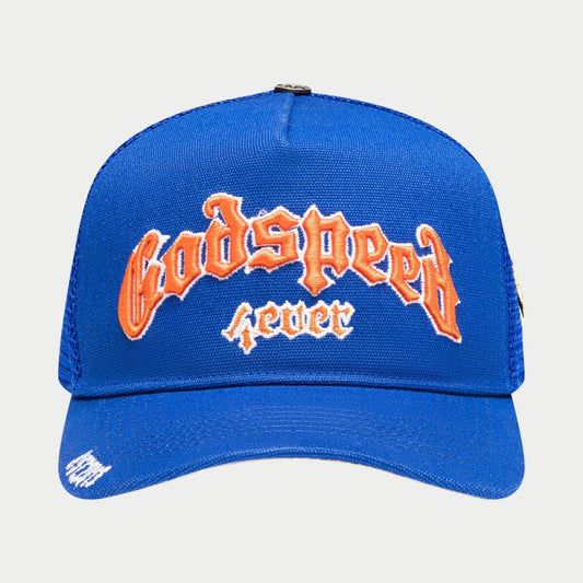 Godspeed GS Forever Trucker Hat Blue Orange