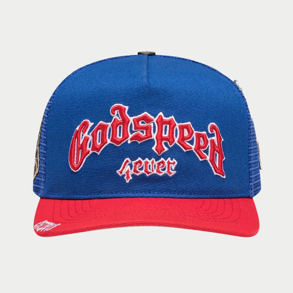 Godspeed GS Forever Trucker Hat Blue Red
