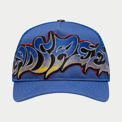 Godspeed GS Neo Trucker Hat (Blue/Yellow/Red)