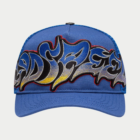 Godspeed GS Neo Trucker Hat (Blue/Yellow/Red)