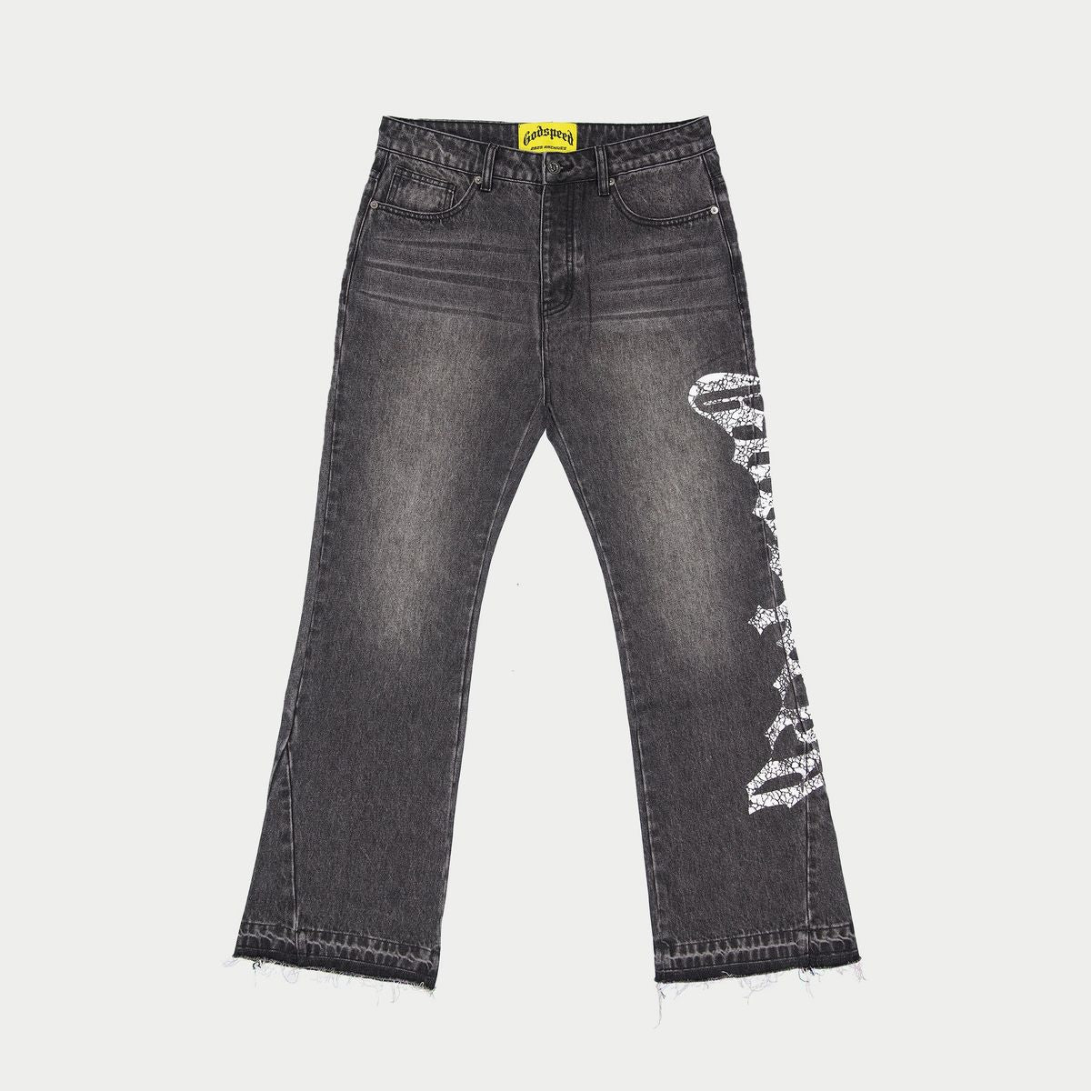 Godspeed OG Logo Flared Denim Grey Wash BOOM