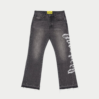 Godspeed OG Logo Flared Denim Grey Wash BOOM
