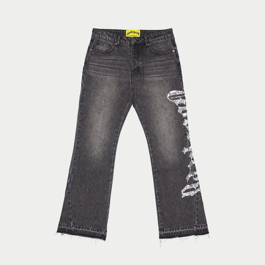 Godspeed OG Logo Flared Denim Grey Wash BOOM