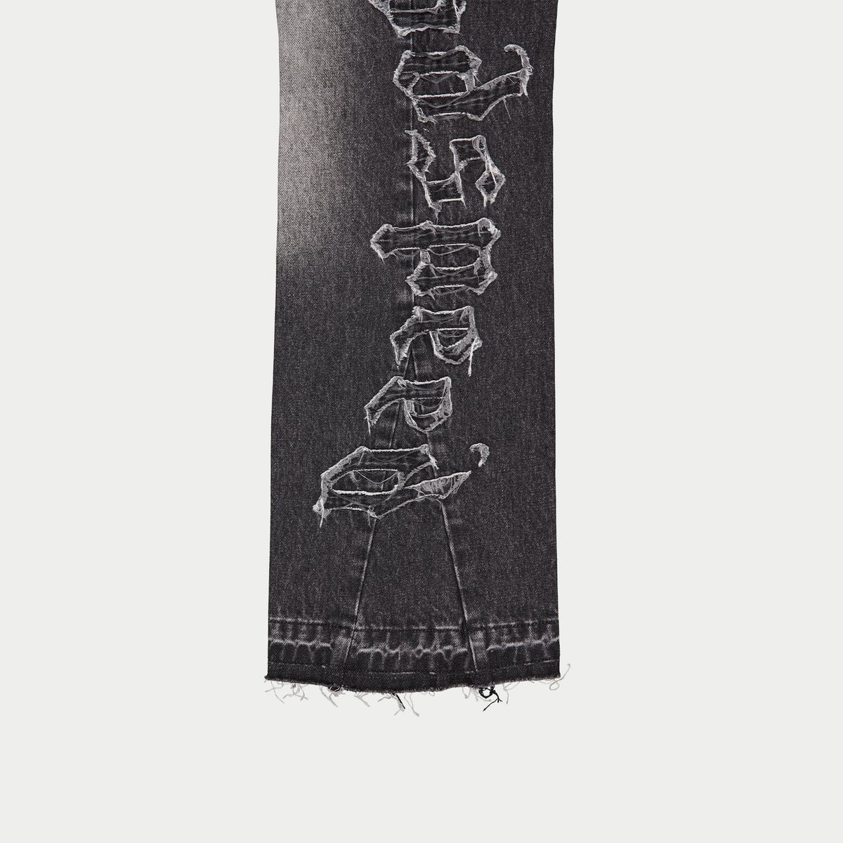 Godspeed OG Logo Flared Denim Stitched Grey Wash BOOM