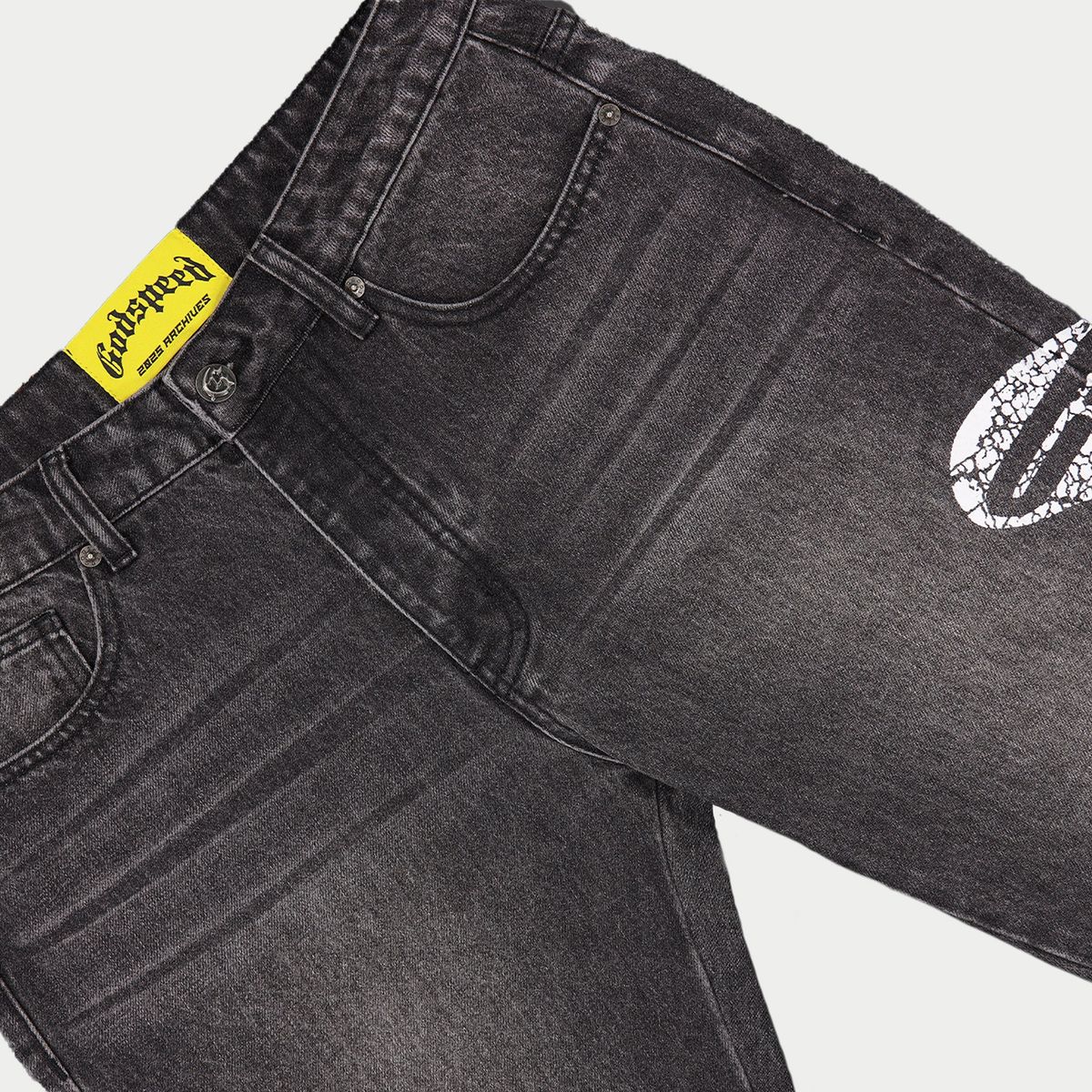 Godspeed OG Logo Flared Denim Grey Wash BOOM