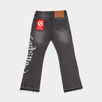 Godspeed OG Logo Flared Denim Grey Wash BOOM