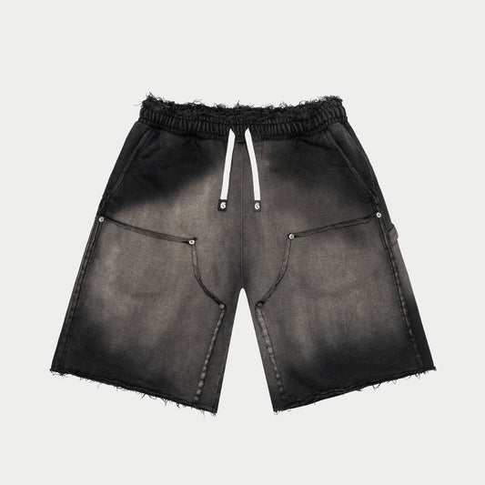 Godspeed Carpenter Distressed Shorts Black Sun Fade