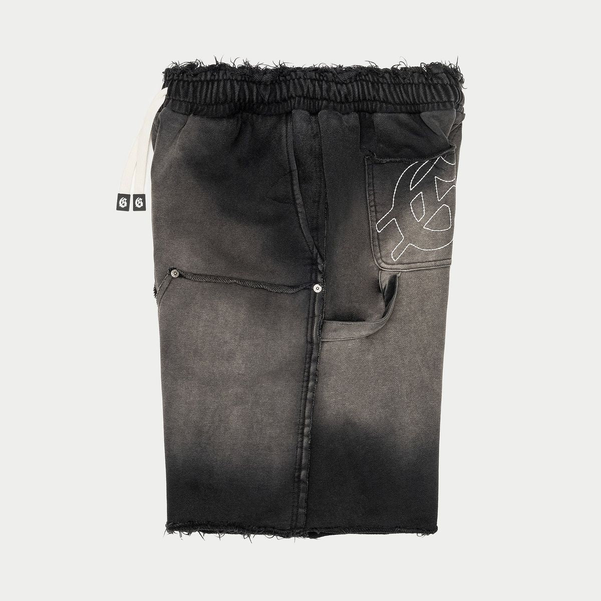 Godspeed Carpenter Distressed Shorts Black Sun Fade