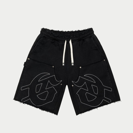 Godspeed Carpenter Distressed Shorts Black