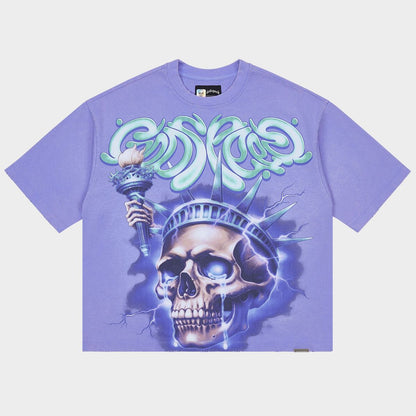 Godspeed Liberty Tears T-Shirt Purple Wash