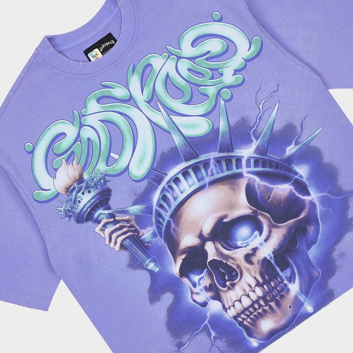 Godspeed Liberty Tears T-Shirt Purple Wash