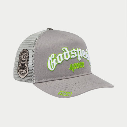 Godspeed GS Forever Trucker Hat (Grey/lime)