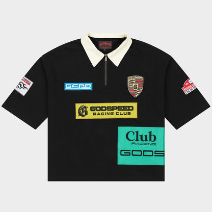 Godspeed Grc Quarter Zip Short Sleeve Polo (Black)