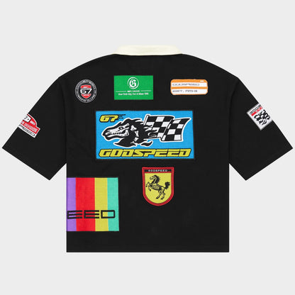Godspeed Grc Quarter Zip Short Sleeve Polo (Black)