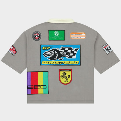 Godspeed Grc Quarter Zip Short Sleeve Polo (Grey)