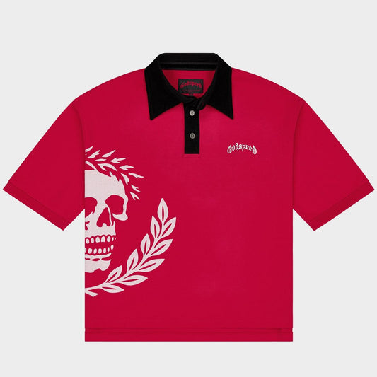Godspeed Victor Oversized Crest Polo Red