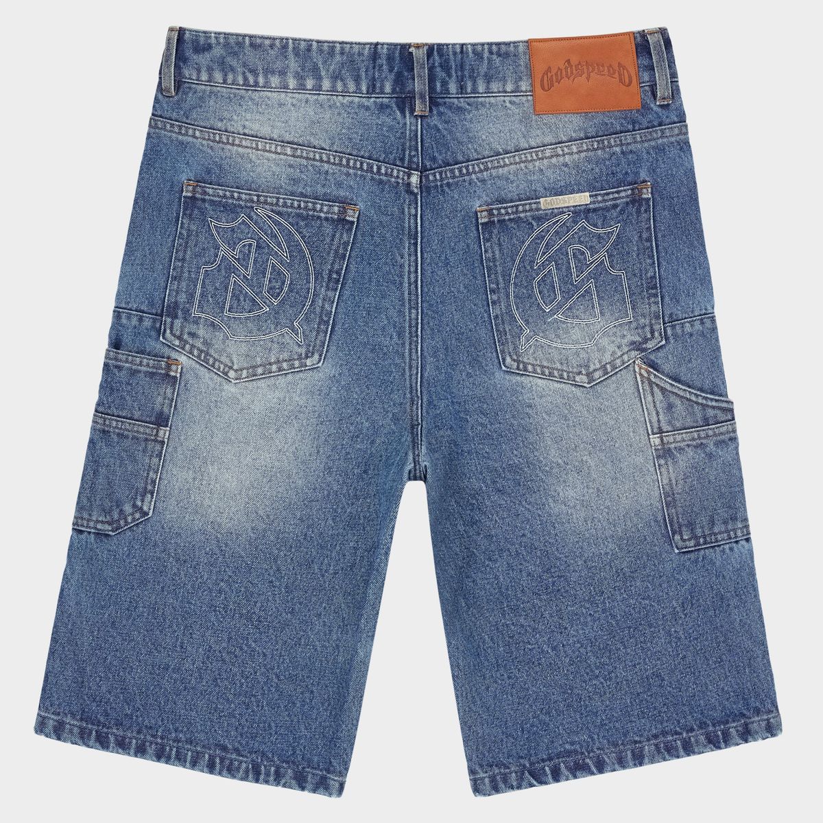 Godspeed Twin Panel Denim Shorts (Blue)